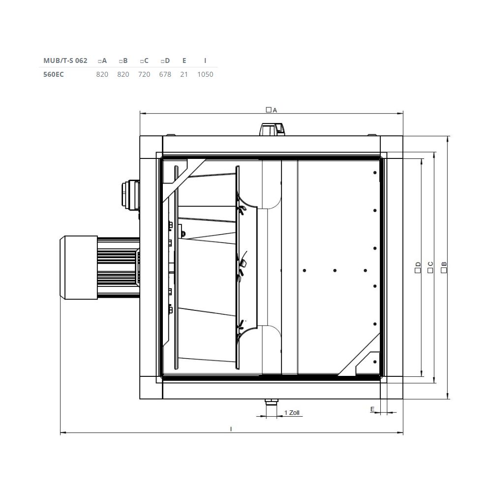 Box Mub Ventiliatorius SystemAir Thermo Multibox MUB/T-S 062 560EC | Klimato ...